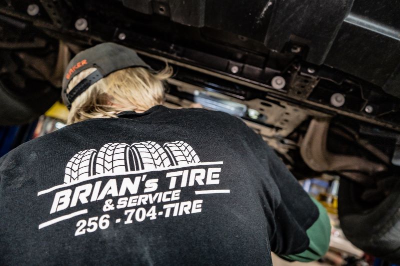 Brian's Tire & Service technician at work